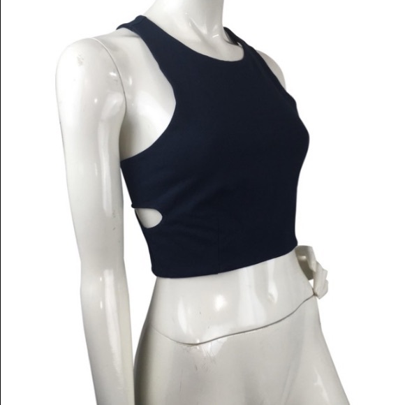 T By Alexander Wang Cutout Crepe Top - Picture 1 of 10
